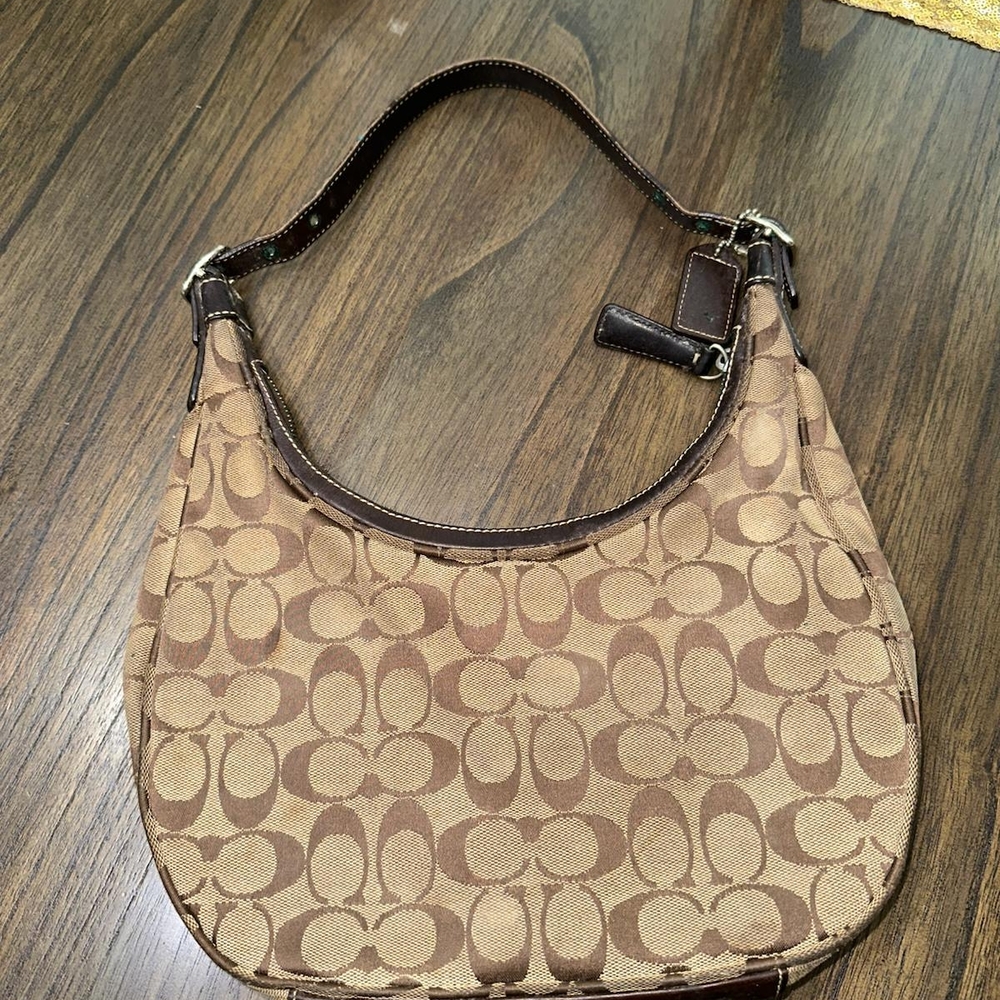 Coach Brown Signature Hobo Bag
